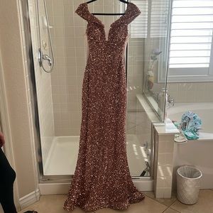 Rose Gold Prom Dress